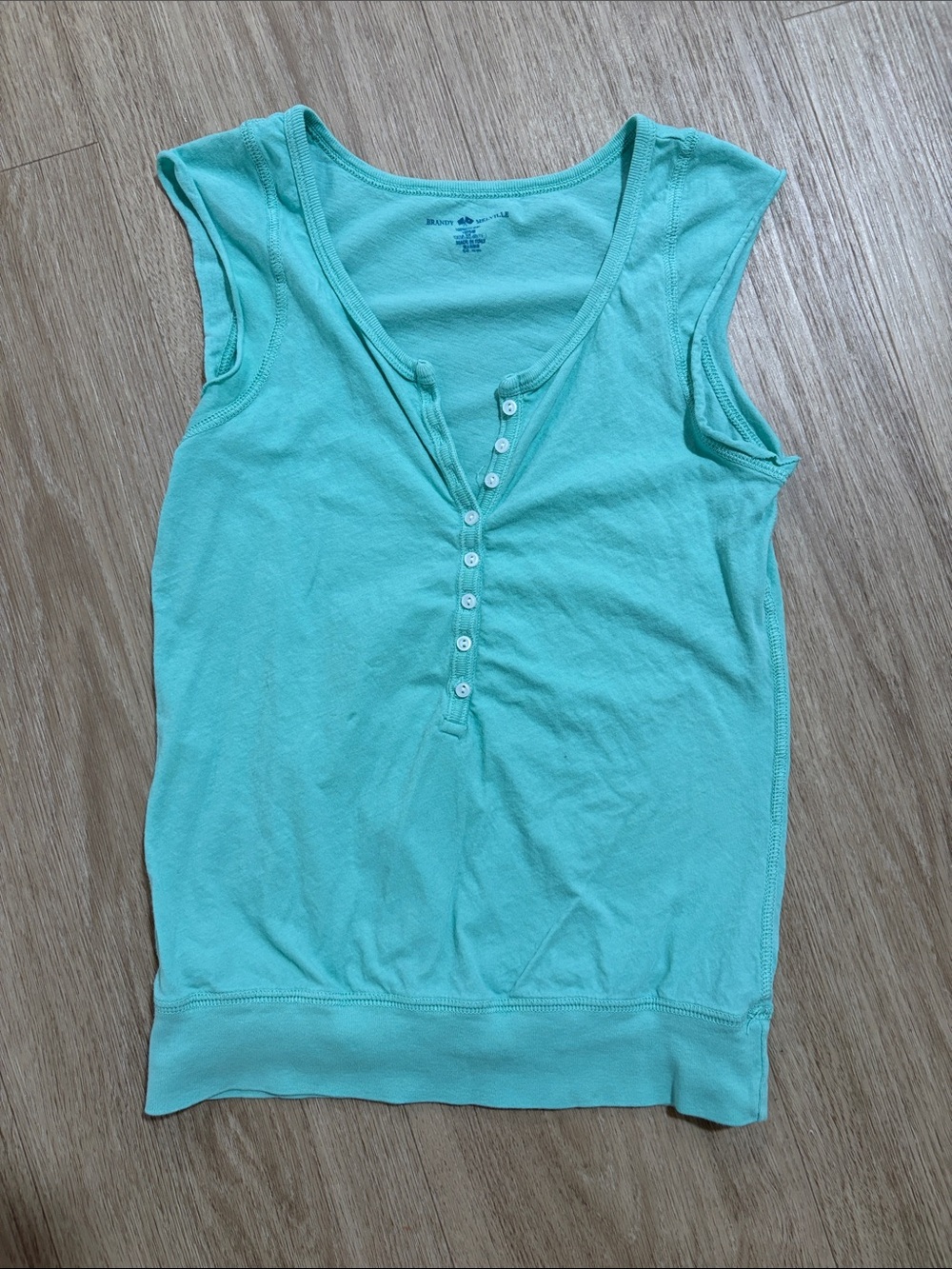 Brandy Melville Button-Front Tank - Mint Green